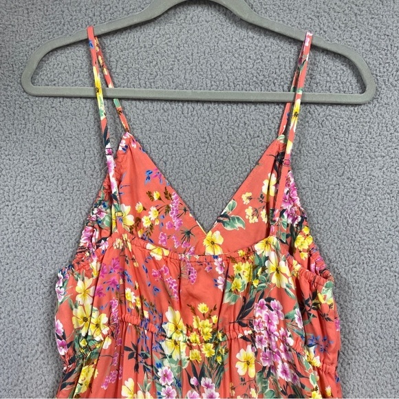 NEW Kut from the Kloth Thea Dress w/ Side Pockets Womens Size Large Coral Tiered - Picture 7 of 11